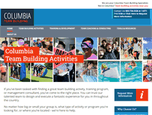 Tablet Screenshot of columbiateambuilding.com